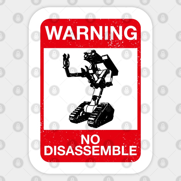 Warning - No Disassemble - distressed Sticker by CCDesign